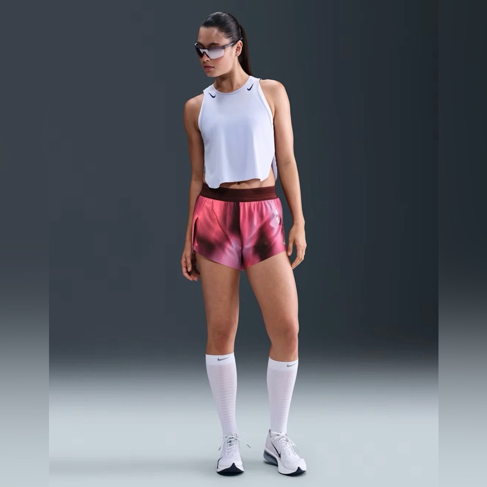 Nike Aero Swift Mid Rise Running Shorts Faith Kipyegon IF1629-532 Women’s Small